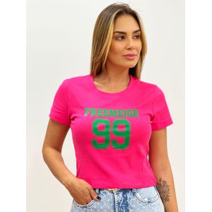 Cropped T-shirt Pink - 0063200249 - Ana G Store