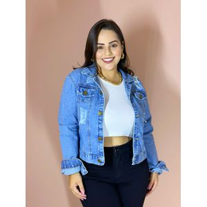 Jaqueta Jeans Destroyed - FEST2 - Ana G Store