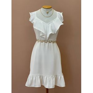 Vestido Babados Branco - 55490 - Ana G Store