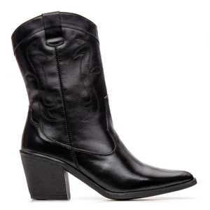 Bota Feminina Texana Western Cano Médio Aproprie P... - APROPRIE
