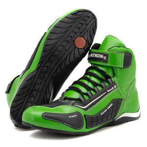 Sapatilha para kart em couro legítimo na cor verde... - Atron Shoes
