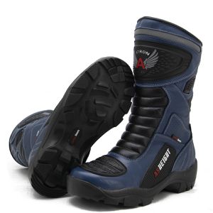 Bota motociclista cano Alto com altura de até 9cm ... - Atron Shoes