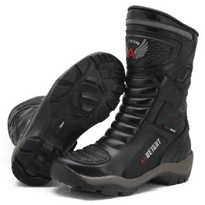 Bota motociclista cano Alto com altura de até 9cm ... - Atron Shoes