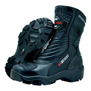 Bota Cano Alto Motociclismo Couro Legitimo 9cm De ... - Atron Shoes