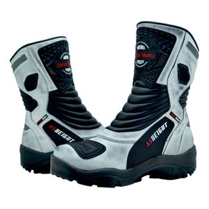 Bota Cano Alto Motociclismo Couro Legitimo 9cm De ... - Atron Shoes