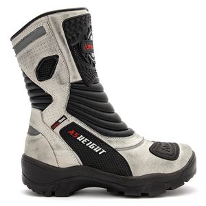 Bota Cano Alto Motociclista Couro Legitimo 9cm De ... - Atron Shoes