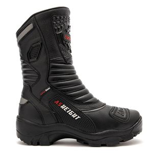 Bota Cano Alto Motociclista Couro Legitimo 9cm De ... - Atron Shoes