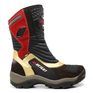 Bota Cano Alto Motociclista Couro Legitimo 9cm De ... - Atron Shoes