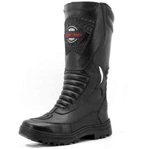 Bota motociclista super resistente a água em couro... - Atron Shoes
