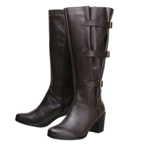 Bota feminina cano alto ajustável na panturrilha 9... - Atron Shoes