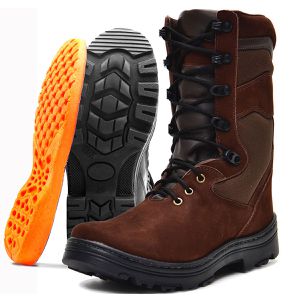 Bota militar em couro legítimo café 290 - 290-NOBU... - Atron Shoes