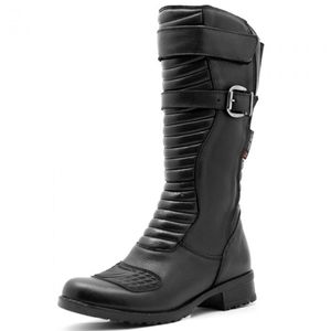 Bota motociclista feminina couro legítimo 9117 - 9... - Atron Shoes