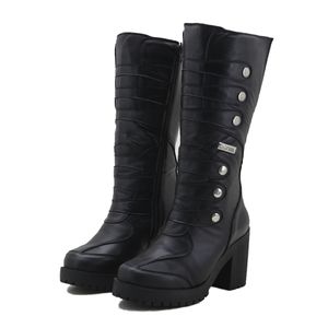 Bota motociclista roqueira 9403 - 9403-PRETO - Atron Shoes