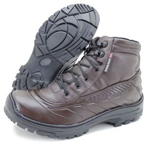 Coturno militar em couro legítimo na cor café 286 ... - Atron Shoes