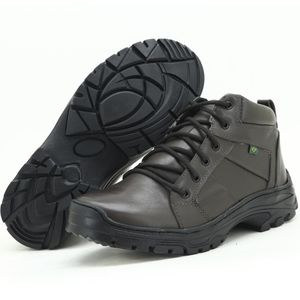 Coturno Militar Couro Legítimo 272 - 272-CAFE - Atron Shoes
