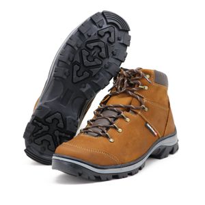 Tênis Adventure para trilha em couro nobuck na cor... - Atron Shoes