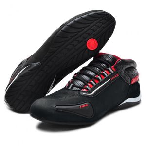 Tênis de couro motociclista com refletivo de cano ... - Atron Shoes