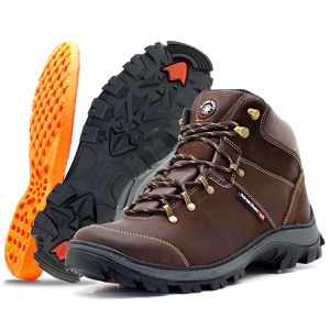 Tênis Adventure Trilha em Couro Nobuck 259 Café - ... - Atron Shoes