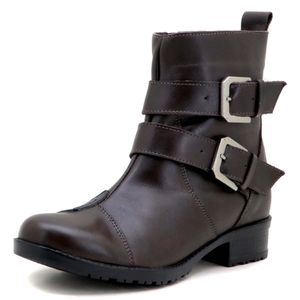 Coturno Feminino Couro Legítimo 7501 Café - 7501-C... - Atron Shoes