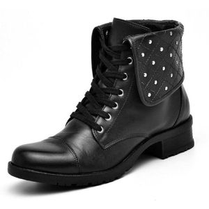 Coturno feminino couro legítimo 7502 preto - 7502-... - Atron Shoes