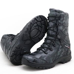 Bota camuflada em couro legítimo na cor cinza 293 ... - Atron Shoes