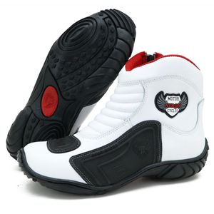 Bota para motociclista branca com borracha 283 - 2... - Atron Shoes