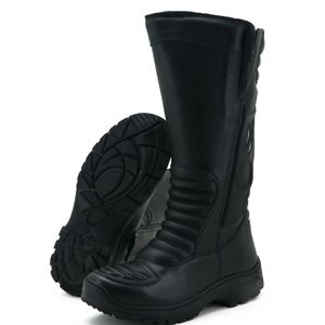 Bota bombeiro sem logo em couro legítimo na cor pr... - Atron Shoes