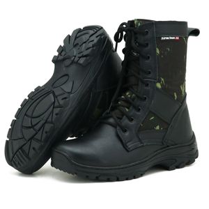 Coturno militar em couro legítimo para caça e pesc... - Atron Shoes