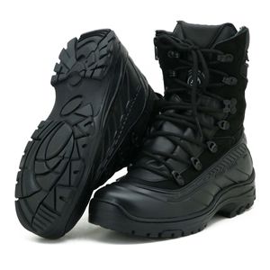 Bota militar em couro legítimo nobuck na cor preta... - Atron Shoes
