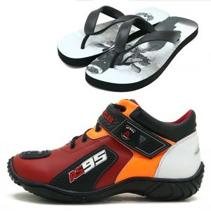 TÊNIS MOTOCICLISTA AS95 EM COURO LEGÍTIMO NAS CORE... - Atron Shoes