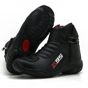Bota Motociclista Em Couro Legítimo Na Cor Preto A... - Atron Shoes