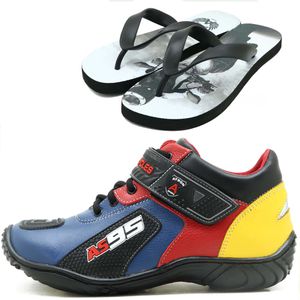 TÊNIS MOTOCICLISTA AS95 DE COURO LEGÍTIMO NAS CORE... - Atron Shoes