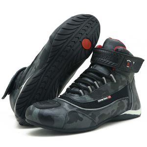 Tênis motociclista cano alto em couro legítimo cam... - Atron Shoes