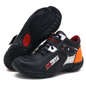 Tênis motociclista em couro legítimo nas cores pre... - Atron Shoes