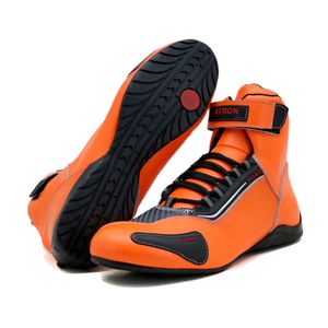 Sapatilha para kart cano alto de couro legítimo na... - Atron Shoes