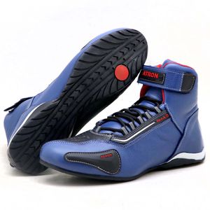 Sapatilha para kart cano alto em couro legítimo na... - Atron Shoes