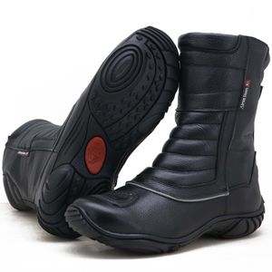 Bota motociclista cano médio semi-impermeável com ... - Atron Shoes