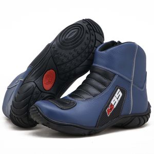 Bota motociclista semi-impermeável com refletivo n... - Atron Shoes