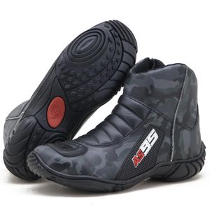 Bota motociclista semi-impermeável com refletivo n... - Atron Shoes