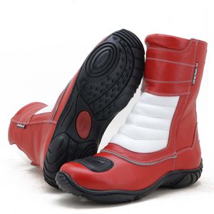 Bota motociclista cano médio semi-impermeável com ... - Atron Shoes