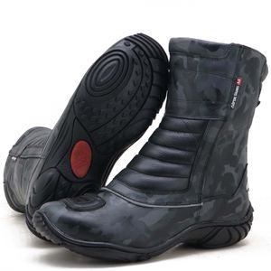 Bota motociclista cano médio semi-impermeável com ... - Atron Shoes