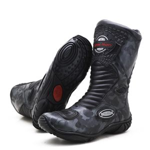 Bota motociclista cano médio couro legítimo semi-i... - Atron Shoes