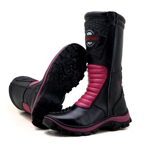 Bota motociclista cano alto resistente a água cont... - Atron Shoes