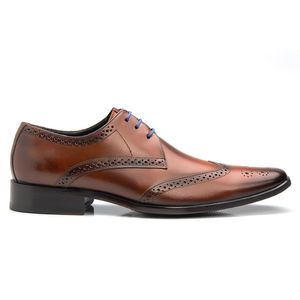 Sapato Derby Brogue Masculino De Amarrar Solado Em... - Bigioni