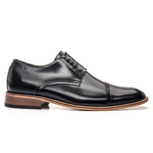 Sapato Derby Social Premium Linha Toscana Preto - Bigioni