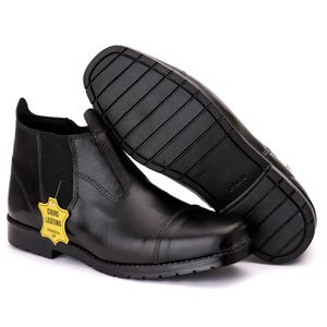 Botina de Couro PTO - Borgatta 