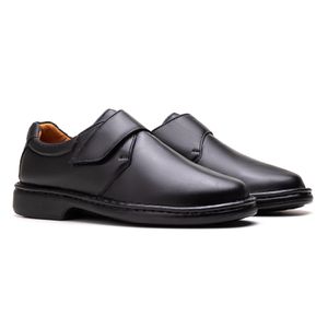Sapato Comfort Masculino Em Couro Preto - RT-2003-... - Ranster Comfort
