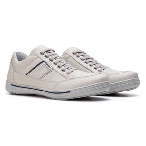 Sapatênis Masculino Couro Gelo/Azul Comfort - RT-... - Ranster Comfort