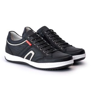 Sapatênis Masculino Couro Preto Comfort - RT-3025... - Ranster Comfort