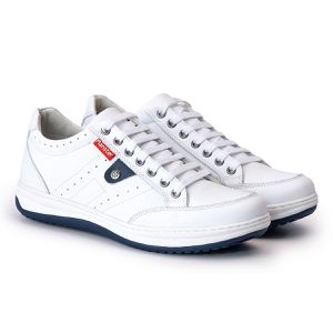 Sapatênis Masculino Couro Branco Comfort - RT-3031... - Ranster Comfort